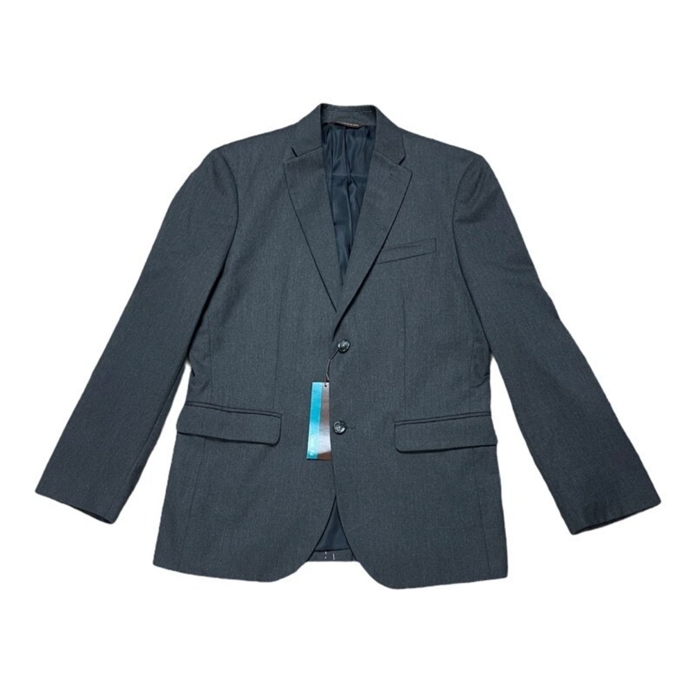 Perry Ellis Classic Fit Blazer Charcoal Gray Two Button Jacket Mens 38 REG